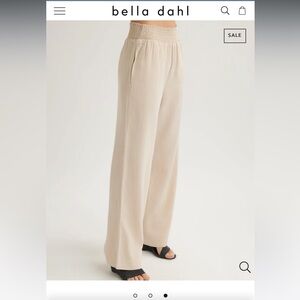 Bella Dahl Cream Wide Leg Pants - Linen Sand
